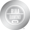 RIAA Diamond 10X plaque