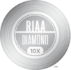RIAA Diamond 10X plaque